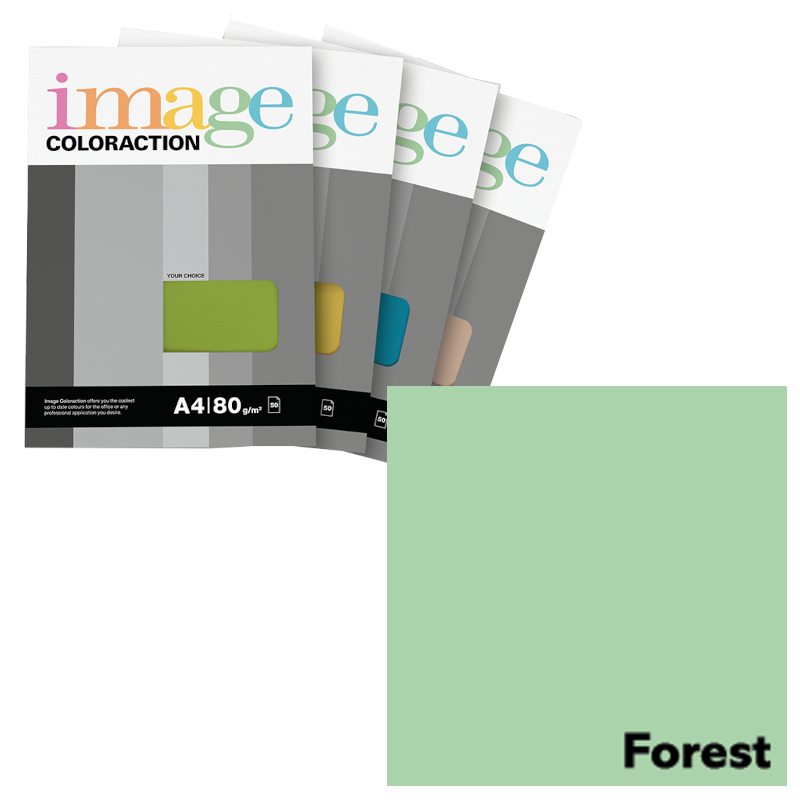  Krāsains papīrs A4, 50 loksnes, 80g/m2, pasteļzaļa krāsa, Image Coloraction