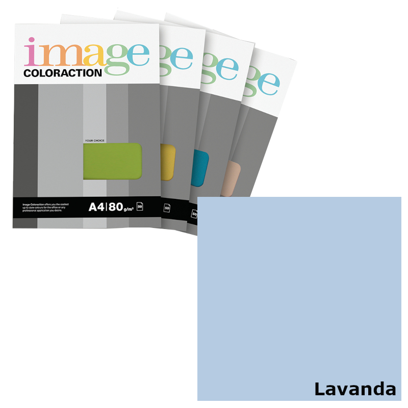 Krāsains papīrs A4, 50 loksnes, 80g/m2, lavandas krāsa, Image Coloraction