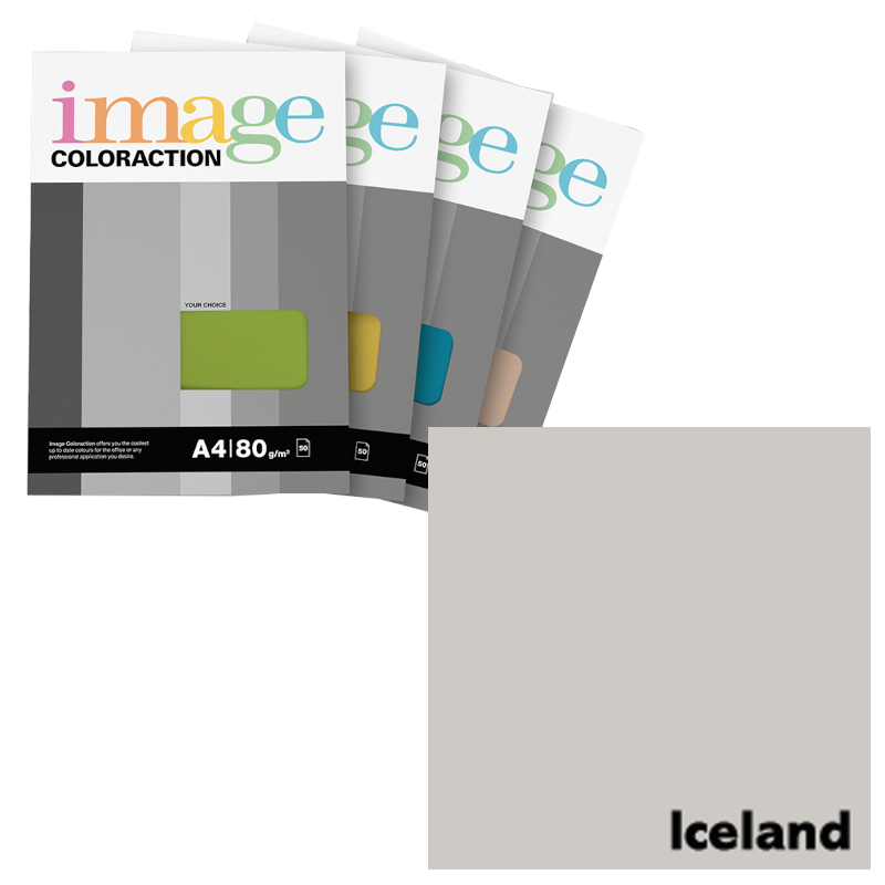  Krāsains papīrs A4, 50 loksnes, 80g/m2, gaiši pelēka krāsa, Image Coloraction