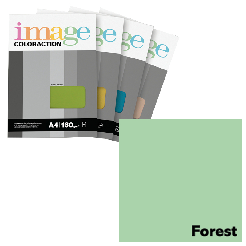  Krāsains papīrs A4, 50 loksnes, 160g/m2, pasteļzaļā krāsa, Image Coloraction