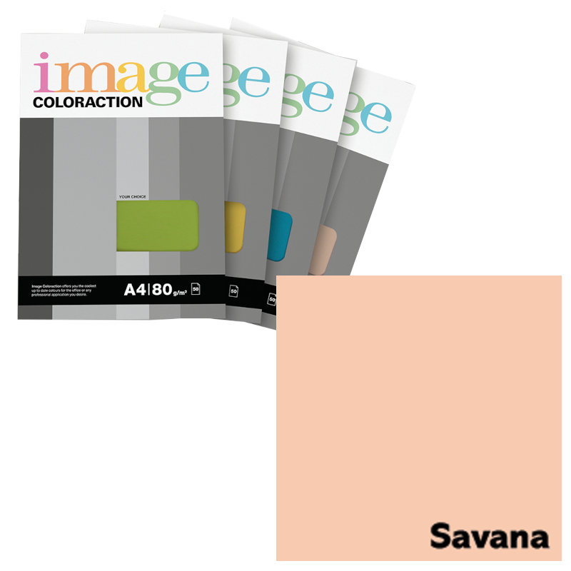  Krāsains papīrs A4, 50 loksnes, 80g/m2, gaiša laša krāsa, Image Coloraction