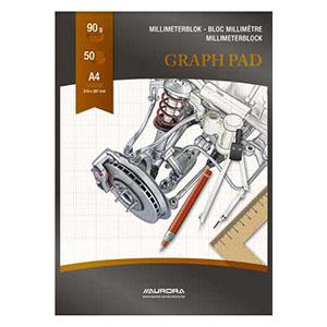 Milimetru papīrs A4/50 lapas, AURORA