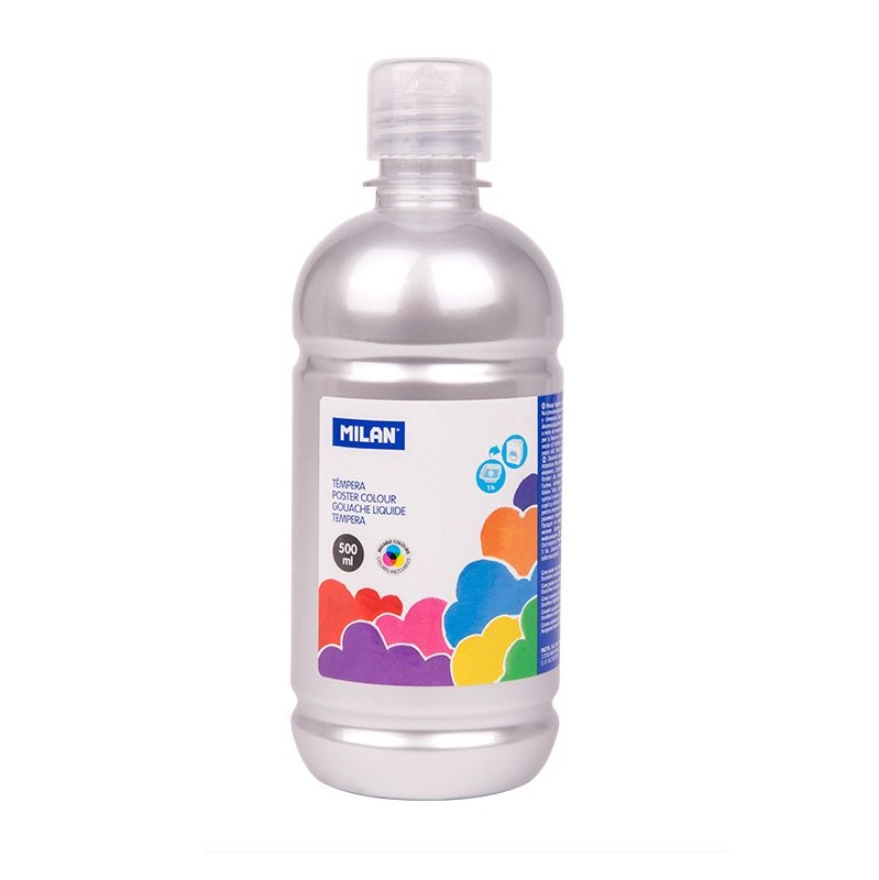  Guaša 500 ml. sudraba krāsa MILAN