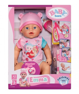  Baby Born Emma Doll, 43 cm (dzer, mazgājas, raud un izmanto podiņu) 834800  Hover