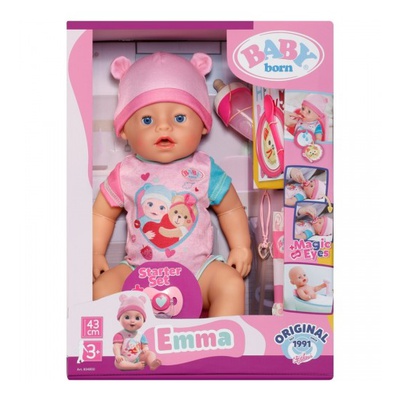  Baby Born Emma Doll, 43 cm (dzer, mazgājas, raud un izmanto podiņu) 834800