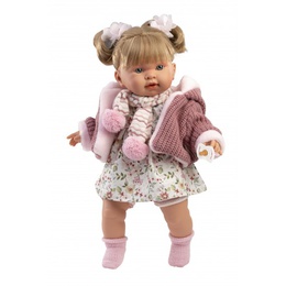  Lelle Aleksandra 42 cm, raud, runā, ar mānekli, mīkstais ķermenis Spānija LL42286
