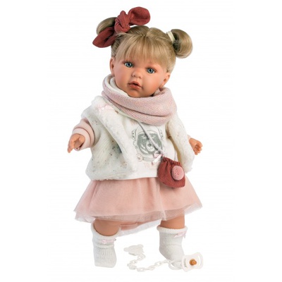  Lelle Julia 42 cm, raud, runā, ar mānekli, mīkstais ķermenis Spānija LL42402