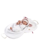  Lelle zīdainis Lala 42 cm (pārnes. soma, smejas, runā, ar mānekli, mīkstais ķermenis) Spānija LL74048 Hover