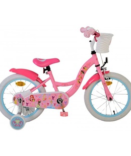  Bērnu velosipēds 16 collas Disney Princess (rokas+kājas bremzes, uz 85% salikts) (4-6 gadiem) VOL21580  Hover