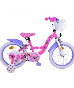  Bērnu velosipēds 16 collas Disney Minnie (2 rokas bremzes, uz 85% salikts) (4-6 gadiem) VOL21583  Hover